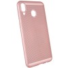 Ультратонкий дышащий чехол Grid case для Samsung Galaxy M20 Рожевий (1684)