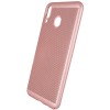 Ультратонкий дышащий чехол Grid case для Samsung Galaxy M20 Рожевий (1684)