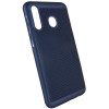 Ультратонкий дышащий чехол Grid case для Samsung Galaxy M30 Синій (1687)