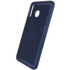 Ультратонкий дышащий чехол Grid case для Samsung Galaxy M30 Синій (1687)