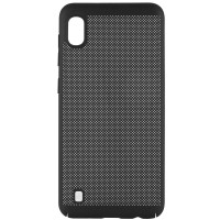 Ультратонкий дышащий чехол Grid case для Samsung Galaxy A10 (A105F) Черный (1677)