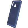 Ультратонкий дышащий чехол Grid case для Samsung Galaxy A20 / A30 Синій (1678)