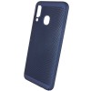 Ультратонкий дышащий чехол Grid case для Samsung Galaxy A40 (A405F) Синий (1691)