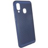 Ультратонкий дышащий чехол Grid case для Samsung Galaxy A40 (A405F) Синій (1691)