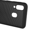 Ультратонкий дышащий чехол Grid case для Samsung Galaxy A40 (A405F) Черный (1692)