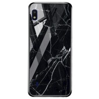 TPU+Glass чехол Luxury Marble для Samsung Galaxy A10 (A105F) Чорний (1719)