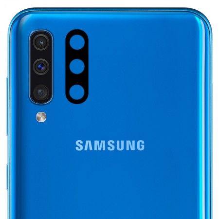 Гибкое ультратонкое стекло Epic на камеру для Samsung Galaxy A50 (A505F) Чорний (16111)