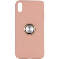 TPU чехол Summer ColorRing под магнитный держатель для Apple iPhone XS Max (6.5'') Розовый (1721)
