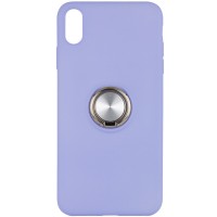 TPU чехол Summer ColorRing под магнитный держатель для Apple iPhone XS Max (6.5'') Фіолетовий (1724)