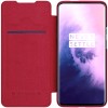Кожаный чехол (книжка) Nillkin Qin Series для OnePlus 7 Pro Красный (1742)
