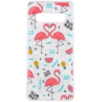 Накладка Glue Case Фламинго для Samsung Galaxy S10+ Білий (12219)