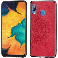 TPU+Textile чехол Mandala с 3D тиснением для Samsung Galaxy A20 / A30 Красный (1763)