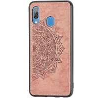 TPU+Textile чехол Mandala с 3D тиснением для Samsung Galaxy A20 / A30 Розовый (1764)