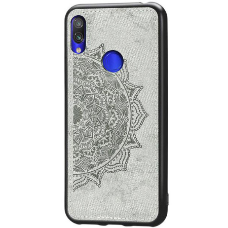 TPU+Textile чехол Mandala с 3D тиснением для Xiaomi Redmi 7 Сірий (1771)