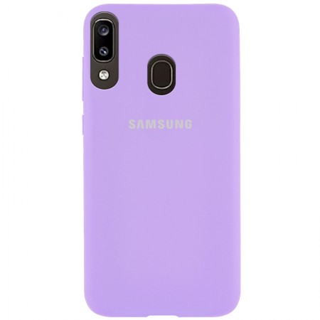 Чехол Silicone Cover Full Protective (AA) для Samsung Galaxy A20 / A30 Сиреневый (29021)