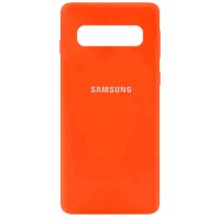 Чехол Silicone Cover Full Protective (AA) для Samsung Galaxy S10 Помаранчевий (18439)