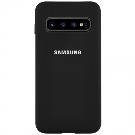 Чехол Silicone Cover Full Protective (AA) для Samsung Galaxy S10+ Черный (18441)