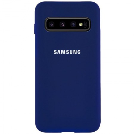 Чехол Silicone Cover Full Protective (AA) для Samsung Galaxy S10+ Синій (18442)