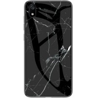 TPU+Glass чехол Luxury Marble для Xiaomi Redmi 7A Чорний (1820)