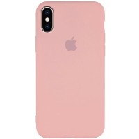 Чехол Silicone Case Slim Full Protective для Apple iPhone X / XS (5.8'') Розовый (1842)