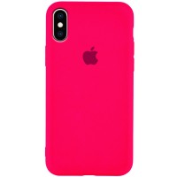 Чехол Silicone Case Slim Full Protective для Apple iPhone X / XS (5.8'') Рожевий (1849)