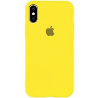 Чехол Silicone Case Slim Full Protective для Apple iPhone X / XS (5.8'') Желтый (1848)