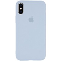 Чехол Silicone Case Slim Full Protective для Apple iPhone X / XS (5.8'') Голубой (1846)