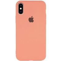 Чехол Silicone Case Slim Full Protective для Apple iPhone X / XS (5.8'') Розовый (1843)