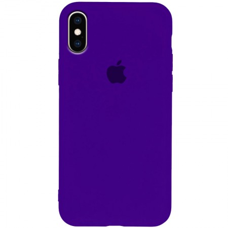 Чехол Silicone Case Slim Full Protective для Apple iPhone X / XS (5.8'') Фіолетовий (1850)