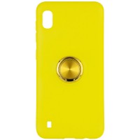 TPU чехол Summer ColorRing под магнитный держатель для Samsung Galaxy A10 (A105F) Желтый (1873)