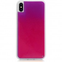 Неоновый чехол Neon Sand glow in the dark для Apple iPhone X / XS (5.8'') Фиолетовый (2007)
