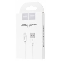 Дата кабель Hoco X23 Skilled Micro USB Cable (1m) Белый (13908)