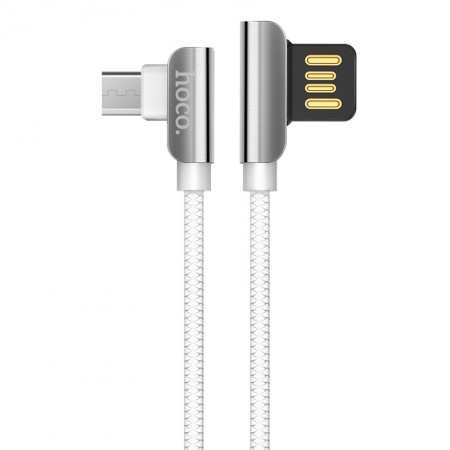 Дата кабель Hoco U42 Exquisite Steel Micro USB Cable (1.2m) Білий (23886)