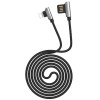 Дата кабель Hoco U42 Exquisite Steel Lightning cable (1.2m) Черный (23887)