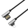 Дата кабель Hoco U42 Exquisite Steel Lightning cable (1.2m) Чорний (23887)