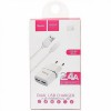 СЗУ Hoco C12 Charger + Cable (Micro) 2.4A 2USB Білий (24286)
