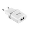СЗУ Hoco C11 Charger + Cable (Lightning) 1.0A 1USB Белый (13714)