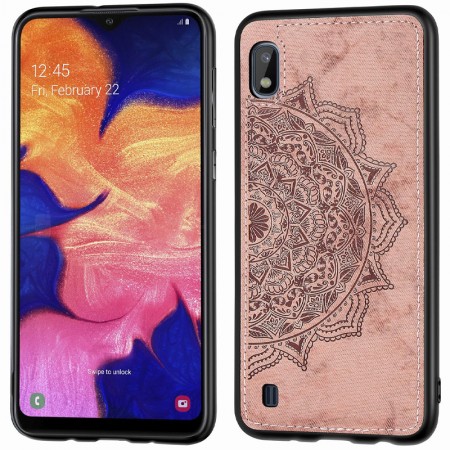 TPU+Textile чехол Mandala с 3D тиснением для Samsung Galaxy A10 (A105F) Рожевий (2047)