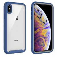Ударопрочный чехол Full-body Bumper Case для Apple iPhone X / XS (5.8'') Синий (2091)