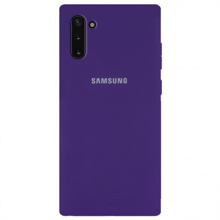 Чехол Silicone Cover Full Protective (AA) для Samsung Galaxy Note 10 Фиолетовый (12256)