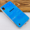 TPU+Glass чехол Gradient Rainbow с лого для Samsung Galaxy A10 (A105F) Блакитний (2116)