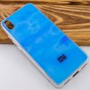 TPU+Glass чехол Gradient Rainbow с лого для Xiaomi Redmi 7A Голубой (2124)