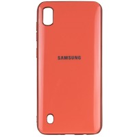 TPU чехол GLOSSY LOGO для Samsung Galaxy A10 (A105F) Кораловий (2332)