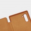 Кожаный чехол (книжка) Nillkin Qin Series для Samsung Galaxy Note 10 Коричневий (2346)