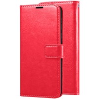 Чехол (книжка) Wallet Glossy с визитницей для Asus ZenFone Max （ZC550KL) Красный (2354)