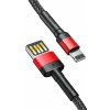 Дата кабель Baseus Cafule Lightning Cable Special Edition 2.4A (1m) (CALKLF) Чорний (22839)