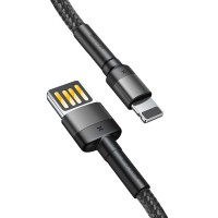 Дата кабель Baseus Cafule Lightning Cable Special Edition 2.4A (1m) (CALKLF) Серый (22840)