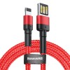Дата кабель Baseus Cafule Lightning Cable Special Edition 2.4A (1m) (CALKLF-G) Красный (29976)