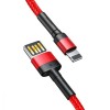 Дата кабель Baseus Cafule Lightning Cable Special Edition 2.4A (1m) (CALKLF-G) Червоний (29976)