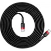 Дата кабель Baseus Cafule Type-C to Type-C Cable PD 2.0 60W (1m) (CATKLF-G) Чорний (37654)